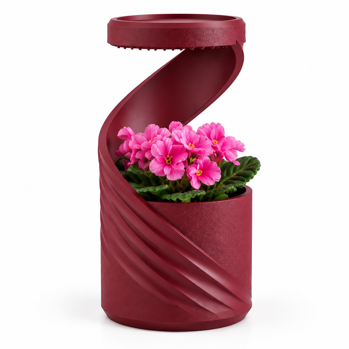 Burgundy Red PLA Self Watering Indoor Planter