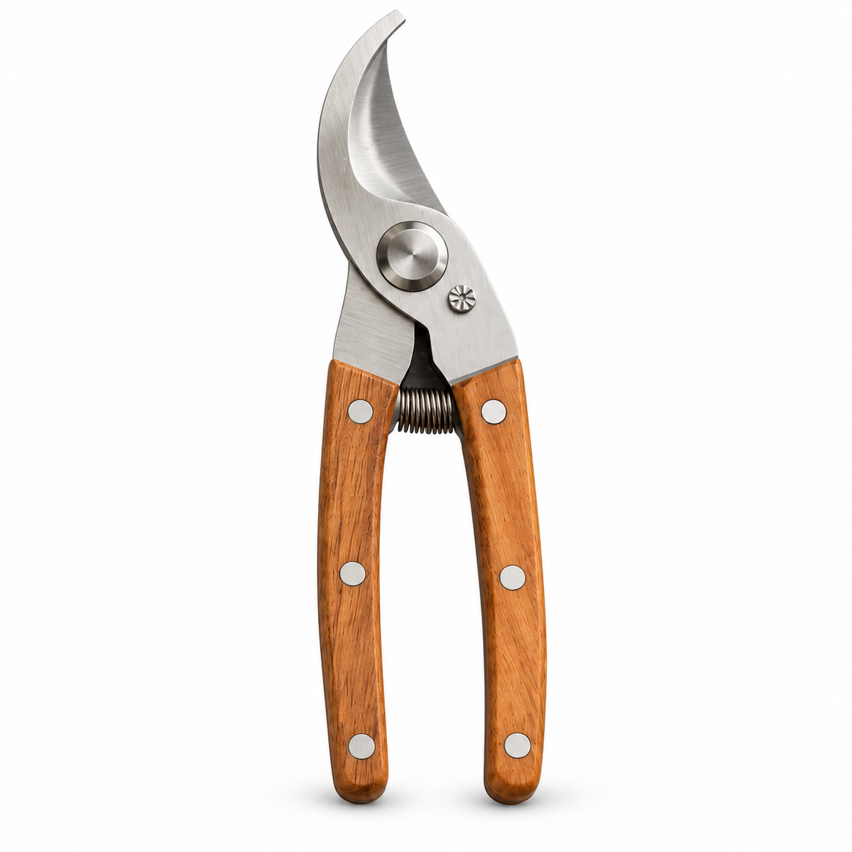 Steel Pruning Shears with Wooden Handles